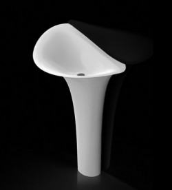 Раковина для ванной Marmorin Alice S 58х38 см напольная литой камень белый P 550 058 020 010