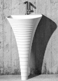 Раковина для ванной Marmorin Cascada 46,8х48 напольная литой камень белый P 724 047 020 010