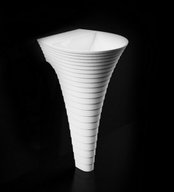 Раковина для ванной Marmorin Cascada 46,8х48 напольная литой камень белый P 724 047 020 010