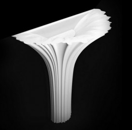 Раковина для ванної Marmorin Flora 76,2х35,8 см для підлоги литий камінь білий P 525 075 020 010