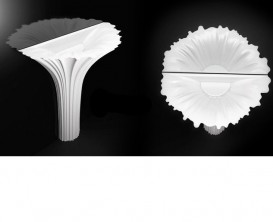 Раковина для ванної Marmorin Flora 76,2х35,8 см для підлоги литий камінь білий P 525 075 020 010