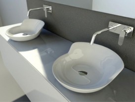 Раковина для ванної Marmorin Jena 45х49 см литий камінь білий P 540 047 020 010