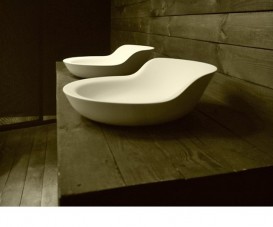 Раковина для ванної Marmorin Jena 45х49 см литий камінь білий P 540 047 020 010