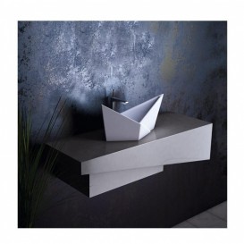 Раковина для ванної Marmorin Palera 59,6х27,7 см литий камінь білий 585 060 020 xx x