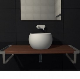 Раковина для ванної Marmorin Perla Ø40 см литий камінь білий 360 040 020 xx x