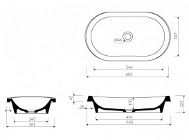 Раковина для ванной Marmorin Pia 62х36,1 см литой камень белый 570 060 020 xx x