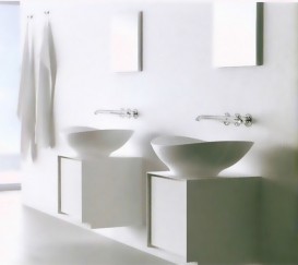 Раковина для ванної Marmorin Tallasa 46,6х27,7 см литий камінь білий P 520 044 020 010