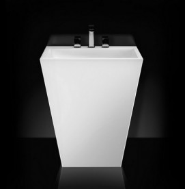 Раковина для ванной Marmorin Tebe 70х50 см напольная литой камень белый  P 530 070 020 010