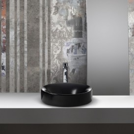 Раковина-чаша для ванної кругла Kerasan Cento накладна 45х45 см коричневий матовий 355732