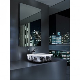 Раковина-чаша для ванной накладная Roca Urban 40х40 см с внешним декором New York керамика белая A32765U00U