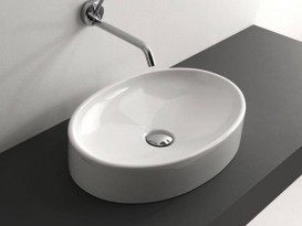 Раковина-чаша для ванної овальна Kerasan Cento накладна 50х35 см біла 355201