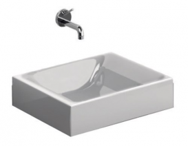 Раковина-чаша для ванной прямоугольная Kerasan Cento накладная 50х35 см белая 355501