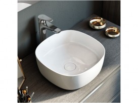 Раковина-чаша для ванной Roca Inspira Soft 37х37 см с керамической декоративной крышкой донного клапана A327502000