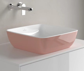 Раковина для ванной Villeroy & Boch Artis 41х41 см без перелива TitanCeram powder (пудра) 417841BCT0