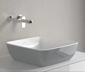 Раковина для ванної Villeroy & Boch Artis 41х41 см без переливу TitanCeram french linen 417841BCT7