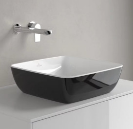 Раковина для ванной Villeroy & Boch Artis 41х41 см без перелива TitanCeram coal black (угольно-черный) 417841BCT8