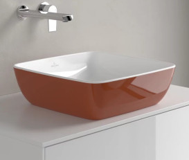 Раковина для ванной Villeroy & Boch Artis 41х41 см без перелива TitanCeram rust (ржавчина) 417841BCW8