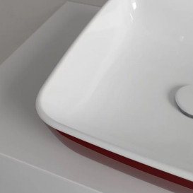 Раковина для ванной Villeroy & Boch Artis 41х41 см без перелива TitanCeram bordeaux (бордо) 417841BCS9