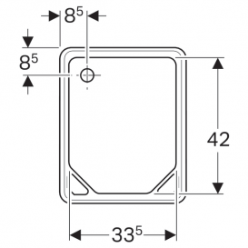 Раковина для ніг Geberit publica вогнетривка глина білий 108000000