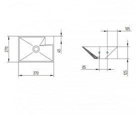 Раковина для ванної AeT Idea Clessidra підвісна прямокутна білий L271T0RPV1