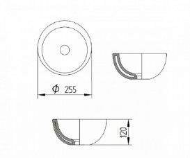 Раковина для ванной AeT Motivi накладная круглая белый L265T0R0V0