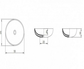 Раковина для ванної AeT Thin накладна овальна білий L243T0R0V0