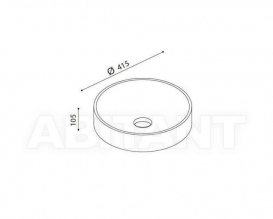 Раковина для ванной AeT Thin накладная круглая черный матовый L250T0R0V0 105