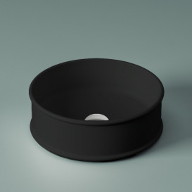 Раковина для ванної кімнати ArtCeram Atelier Ø 44 см кераміка чорний матовий ATL001 17;00