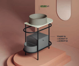 Раковина для ванної кімнати ArtCeram Atelier Ø 44 см кераміка бежевий ATL001 41;00