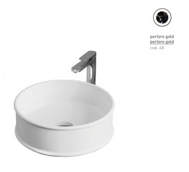 Раковина для ванної кімнати ArtCeram Atelier Ø 44 см кераміка portoro gold ATL001 48;00