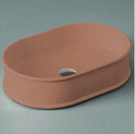 Раковина для ванної ArtCeram Atelier 60х40 см кераміка світло-коричневий ATL002 40;00