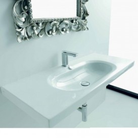 Раковина для ванної ArtCeram Blend 106,5х45 см білий глянсовий BLL006 01; 00