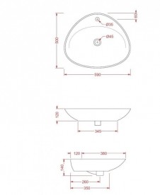 Раковина для ванної ArtCeram Blend 50х59 см білий глянсовий BSL001 01; 00