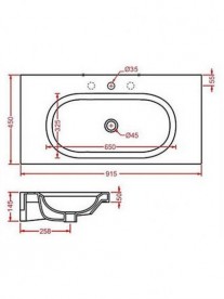 Раковина для ванной ArtCeram Blend 91,5х45 см белый глянцевый BLL005 01;00