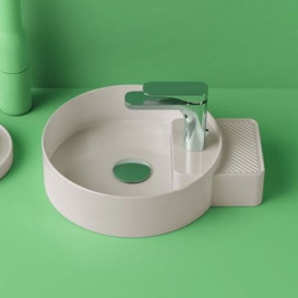 Раковина для ванной ArtCeram Cartesio 44х36 см с отверстием под смеситель керамика шампань CAL004 02;00