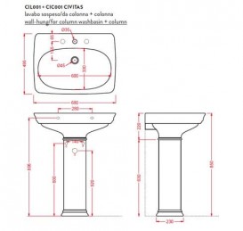 Раковина для ванной ArtCeram Civitas 68х49,5 см розовый CIL001 33;00