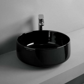 Раковина для ванної ArtCeram Cognac Ø35 см чорний глянсовий COL004 03; 00