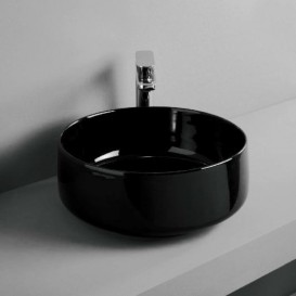 Раковина для ванної ArtCeram Cognac Ø35 см санфарфор чорний матовий COL004 17; 00
