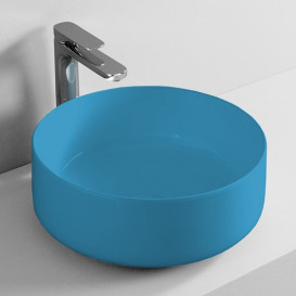 Раковина для ванної ArtCeram Cognac Ø42 см кераміка синій COL001 38;00