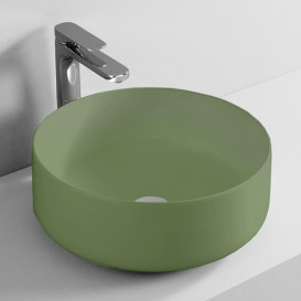 Раковина для ванной ArtCeram Cognac Ø42 см керамика зеленый шалфей COL001 44;00