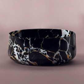 Раковина для ванной ArtCeram Cognac Ø42 см керамика portoro gold COL001 48;00