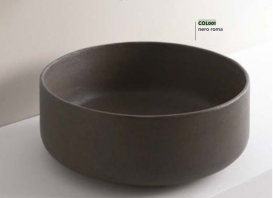 Раковина для ванной ArtCeram Cognac Ø 42 см чёрный (nero roma) COL001 20;00