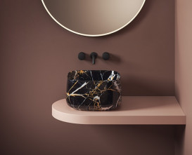 Раковина для ванної ArtCeram Cognac 43х43 см кераміка portoro gold COL006 48;00