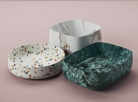 Раковина для ванной ArtCeram Cognac 43х43 см керамика calacatta COL006 94;00