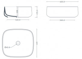 Раковина для ванной ArtCeram Cognac 46х41 см керамика зеленый COL007 43;00