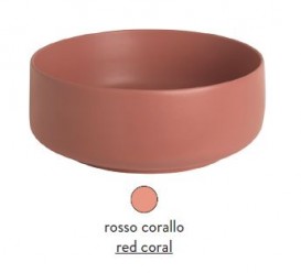 Раковина для ванної ArtCeram Cognac Ø 48 см червоний корал COL002 14; 00