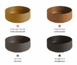 Раковина для ванної кімнати ArtCeram Cognac 55х35 см кераміка чорний (nero roma) COL008 20;00