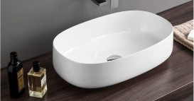 Раковина для ванной ArtCeram Cognac 55х35 см белый глянцевый COL003 01;00