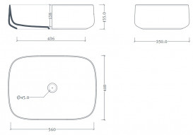 Раковина для ванной ArtCeram Cognac 56х41 см керамика серо-синий (denim) COL009 37;00