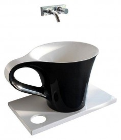 Раковина для ванной ArtCeram Cup 69х50 см чёрный/белый OSL005 01;50